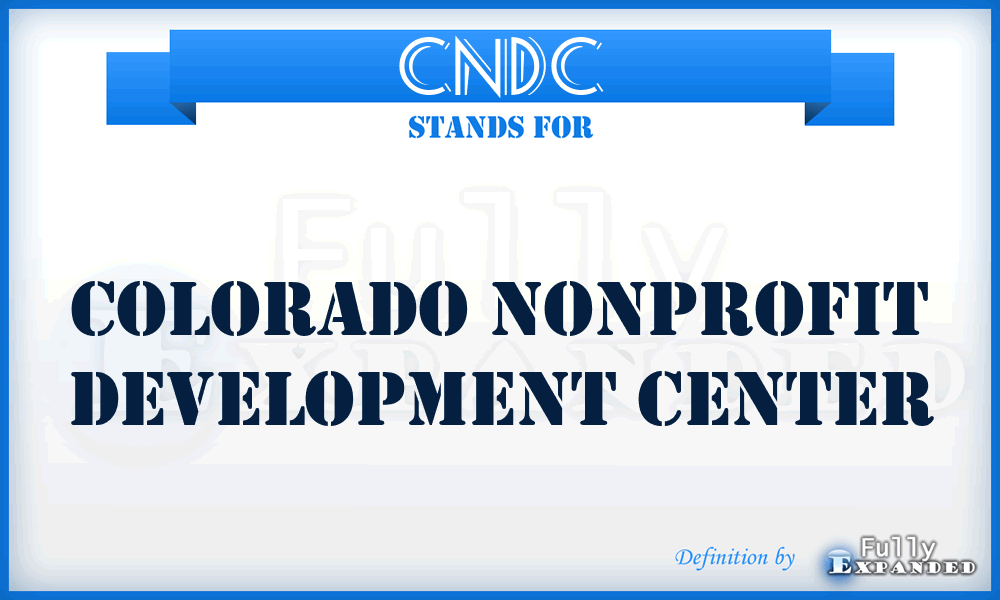 CNDC - Colorado Nonprofit Development Center