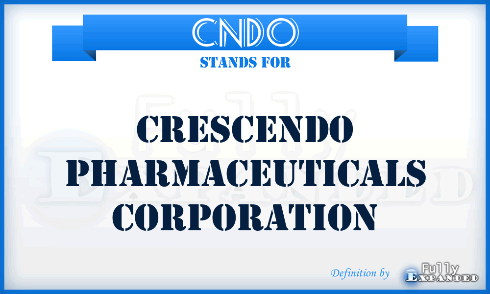 CNDO - Crescendo Pharmaceuticals Corporation