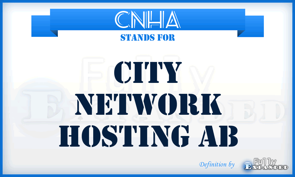 CNHA - City Network Hosting Ab