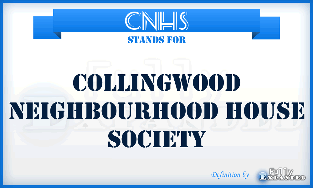 CNHS - Collingwood Neighbourhood House Society