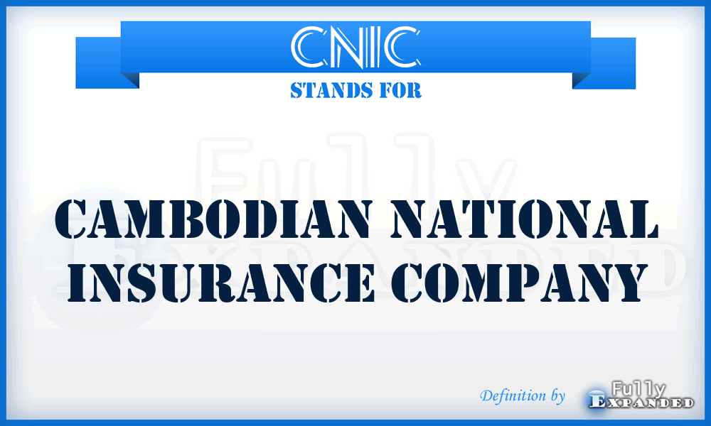 CNIC - Cambodian National Insurance Company
