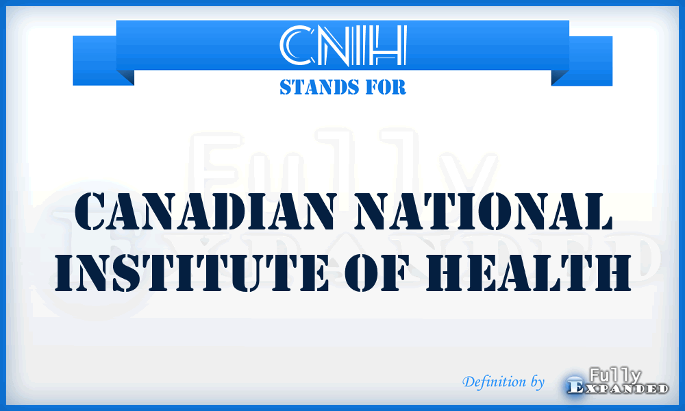 CNIH - Canadian National Institute of Health