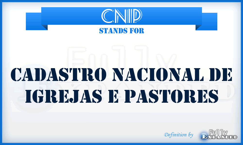 CNIP - Cadastro Nacional de Igrejas e Pastores