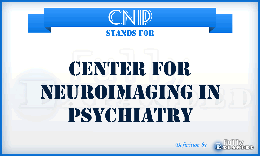 CNIP - Center for Neuroimaging In Psychiatry