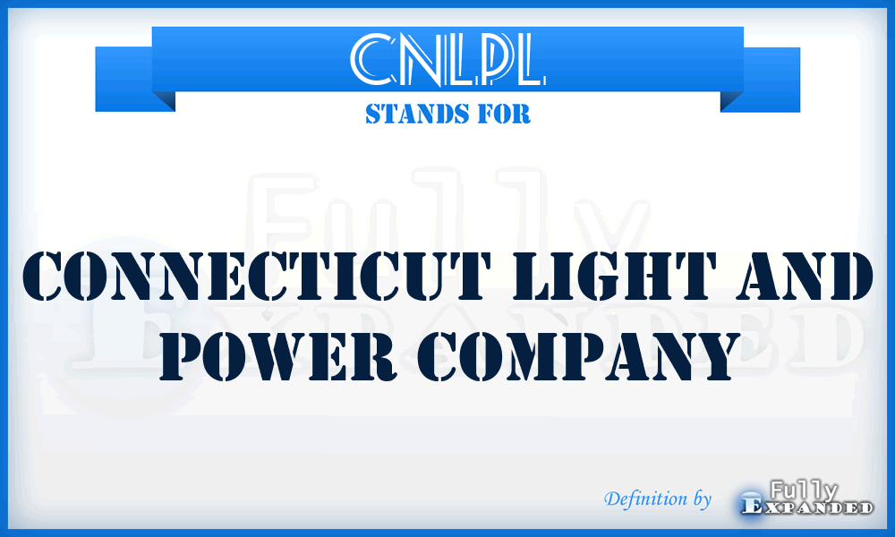 CNLPL - Connecticut Light and Power Company
