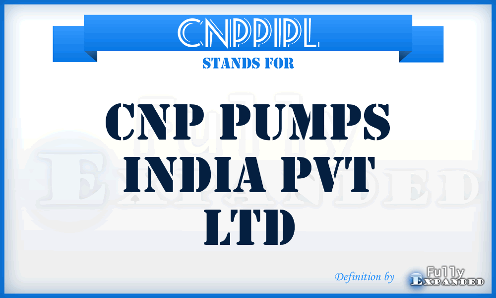 CNPPIPL - CNP Pumps India Pvt Ltd