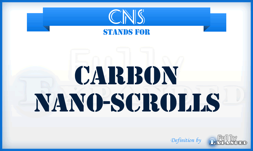 CNS - carbon nano-scrolls