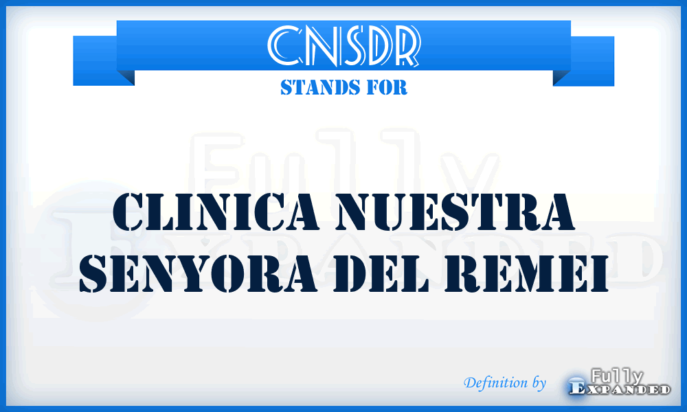 CNSDR - Clinica Nuestra Senyora Del Remei