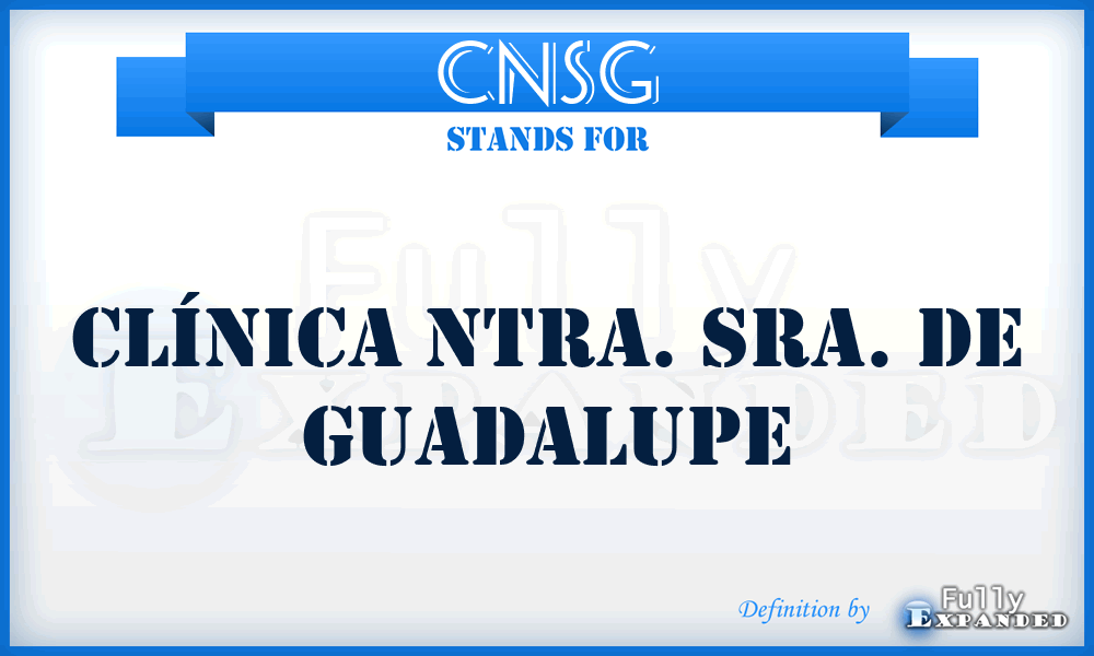 CNSG - Clínica Ntra. Sra. de Guadalupe