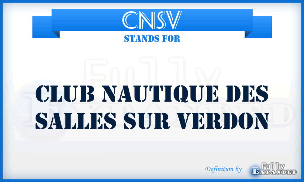 CNSV - Club Nautique des Salles sur Verdon