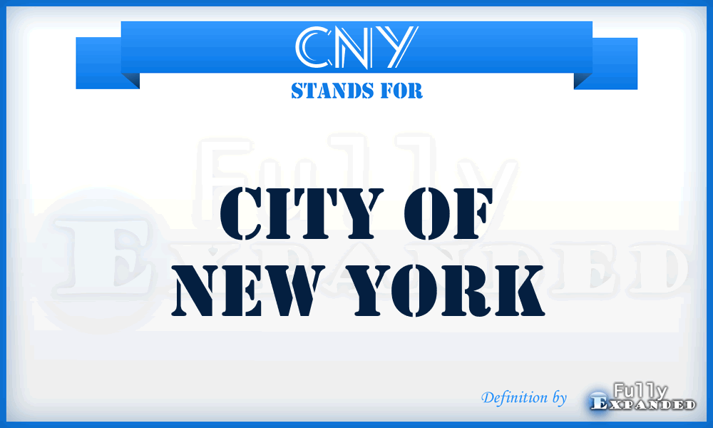 CNY - City of New York