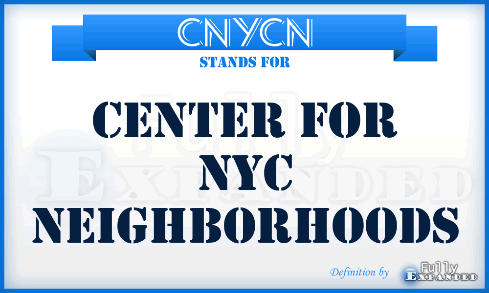 CNYCN - Center for NYC Neighborhoods