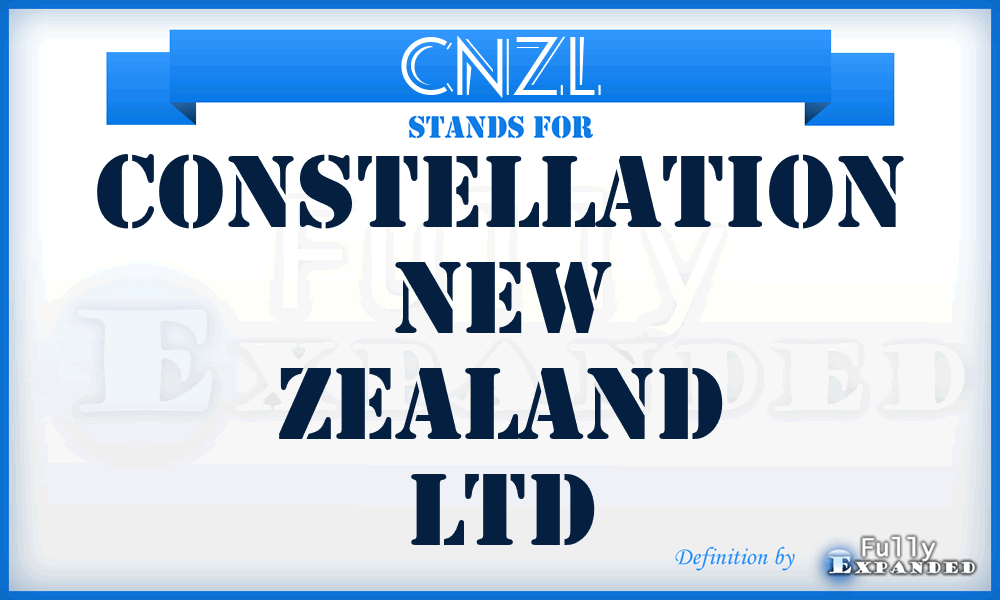 CNZL - Constellation New Zealand Ltd