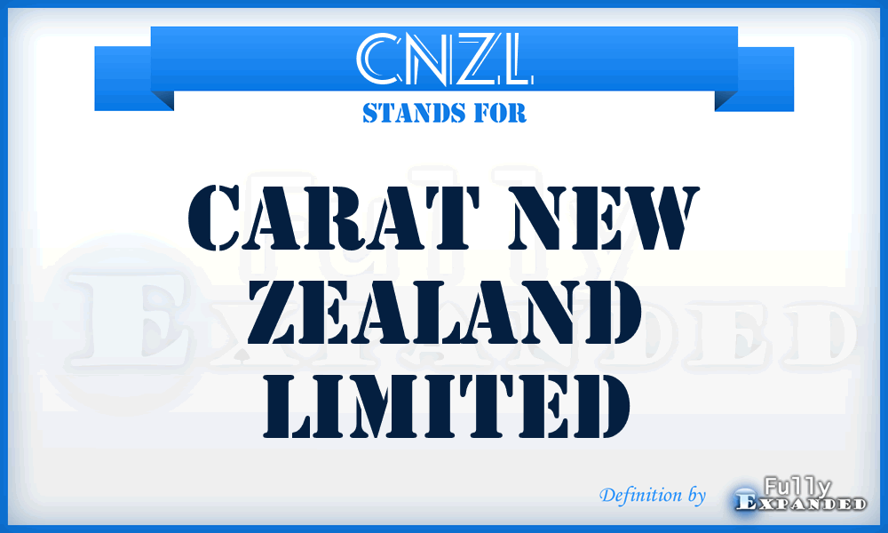 CNZL - Carat New Zealand Limited