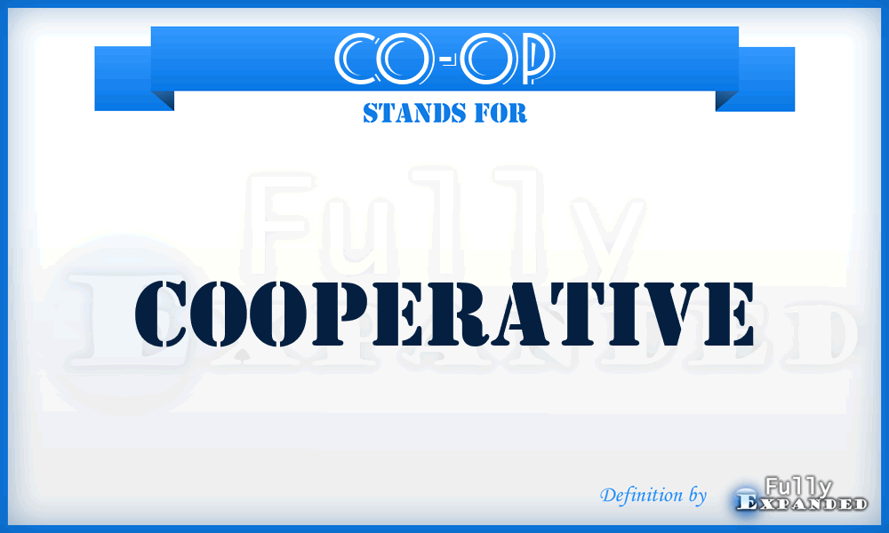 CO-OP - Cooperative