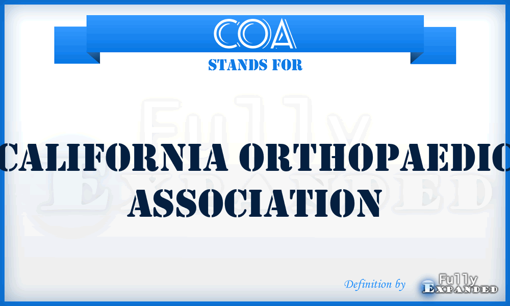 COA - California Orthopaedic Association