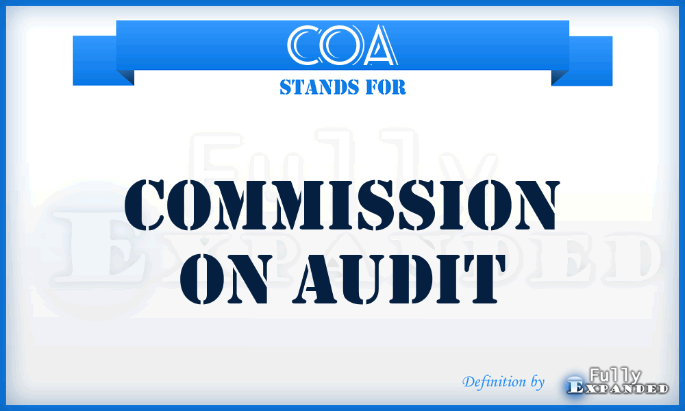 COA - Commission On Audit