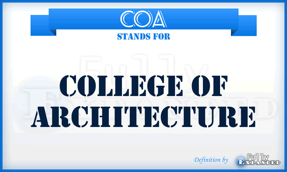 COA - College of Architecture