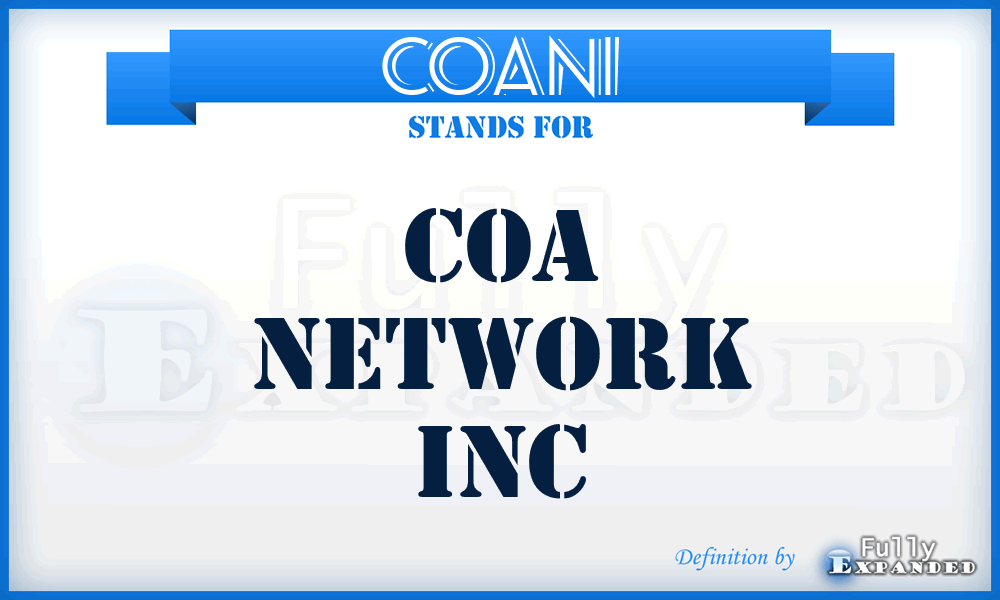 COANI - COA Network Inc