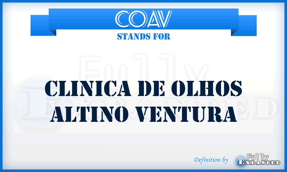 COAV - Clinica de Olhos Altino Ventura