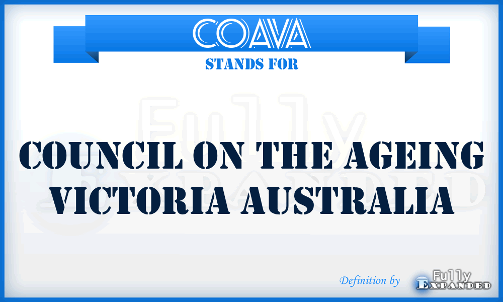 COAVA - Council On the Ageing Victoria Australia