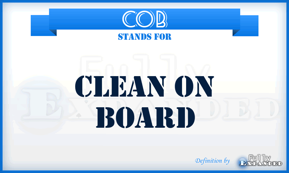 COB - Clean on Board
