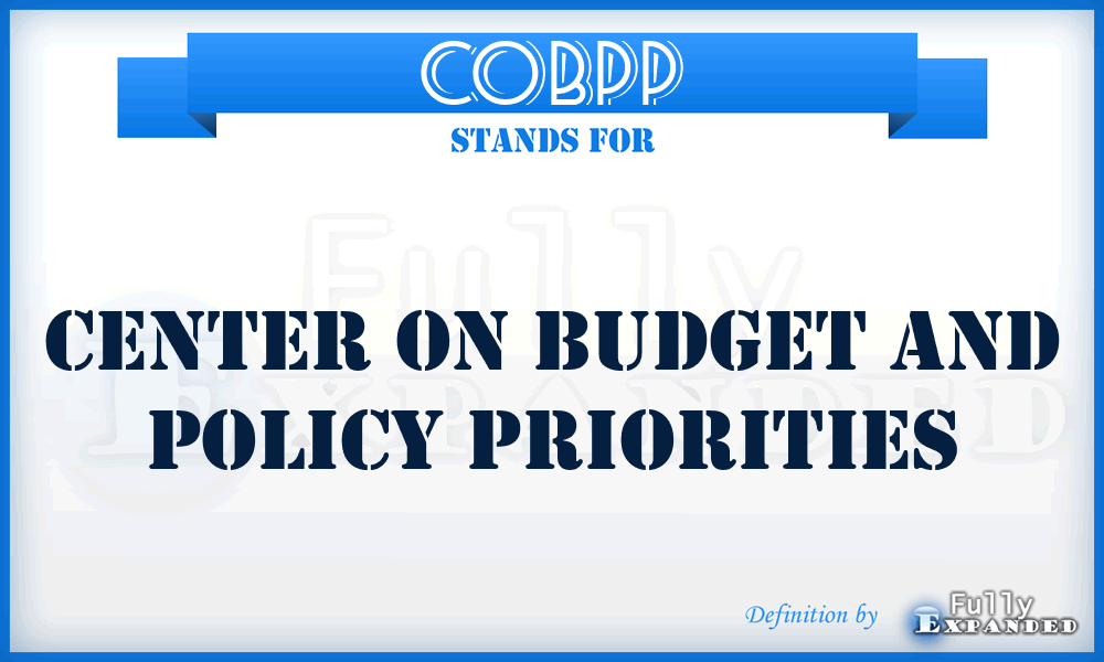 COBPP - Center On Budget and Policy Priorities