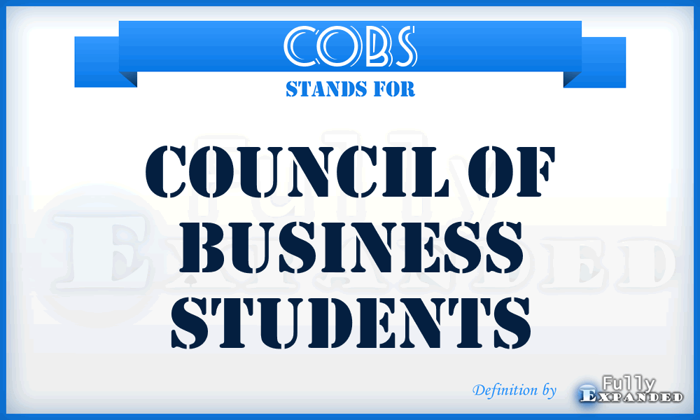 COBS - Council Of Business Students