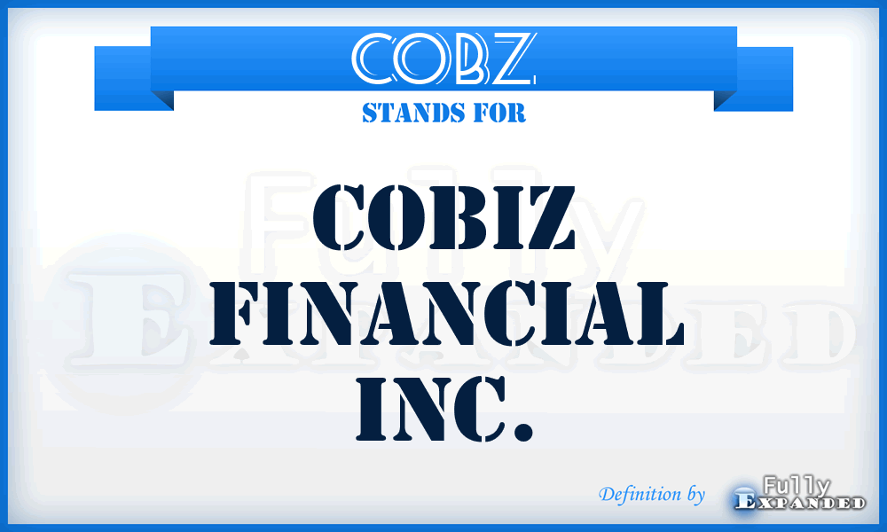 COBZ - CoBiz Financial Inc.