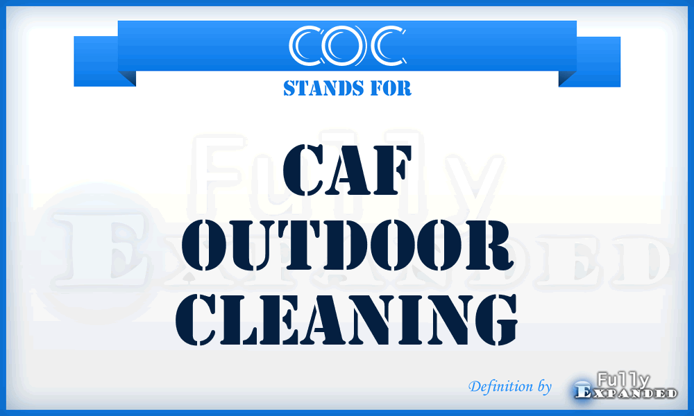 COC - Caf Outdoor Cleaning