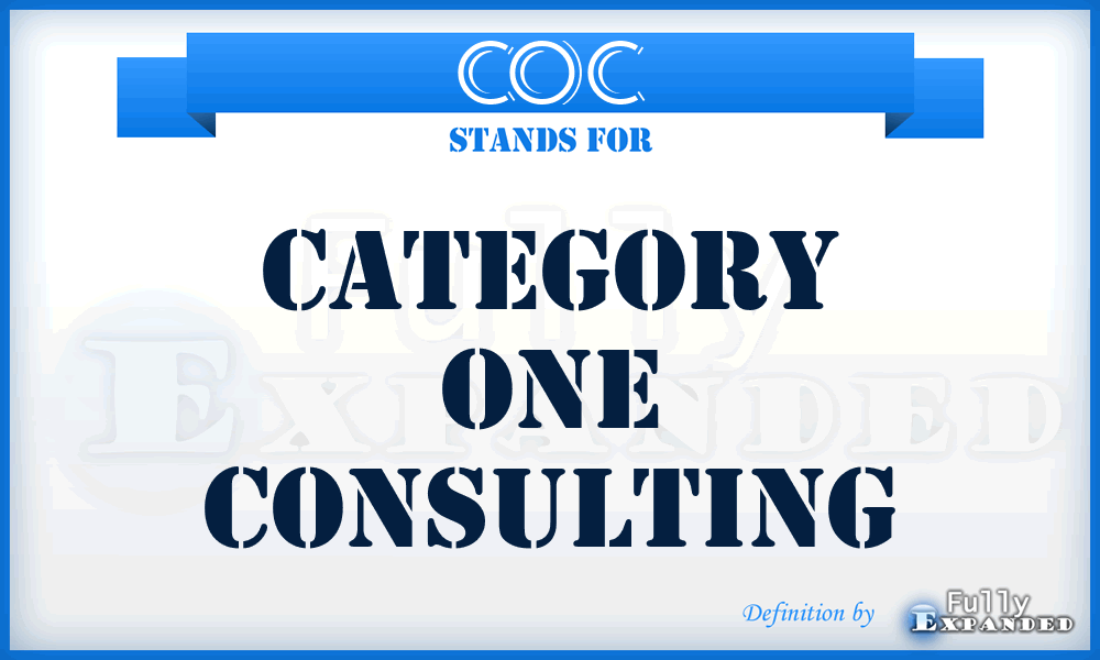 COC - Category One Consulting