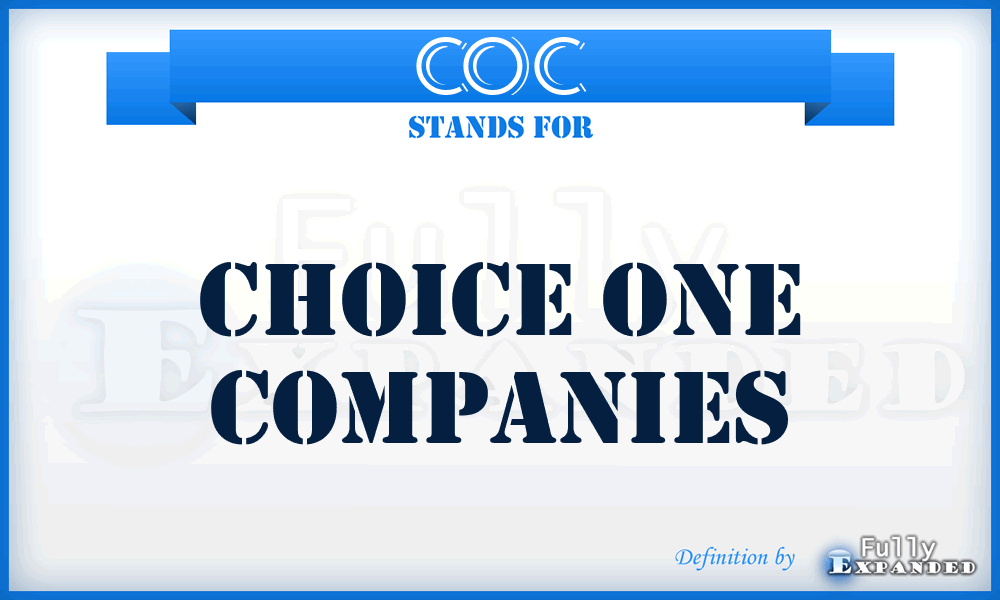 COC - Choice One Companies