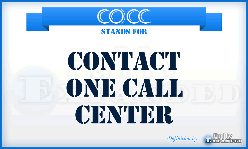 COCC - Contact One Call Center