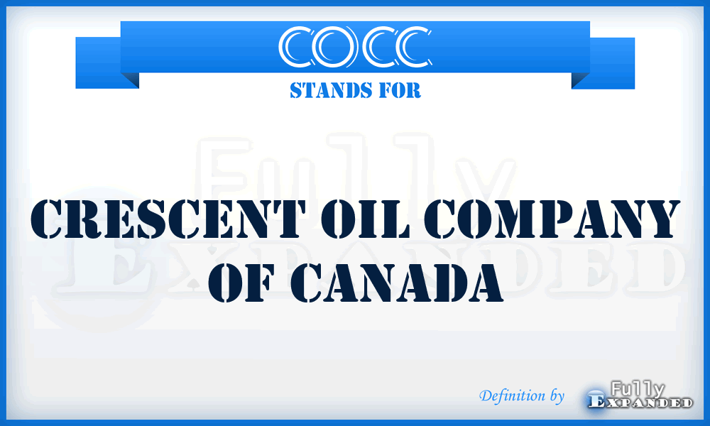 COCC - Crescent Oil Company of Canada
