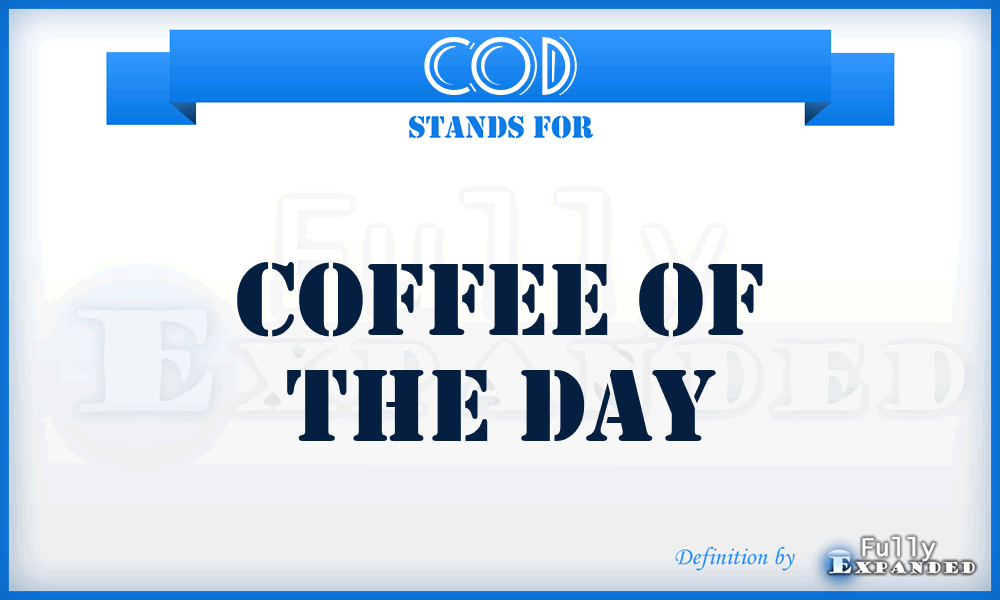 COD - Coffee Of the Day