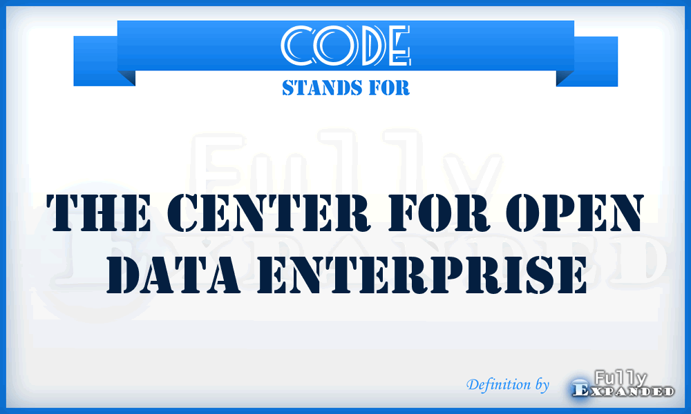 CODE - The Center for Open Data Enterprise