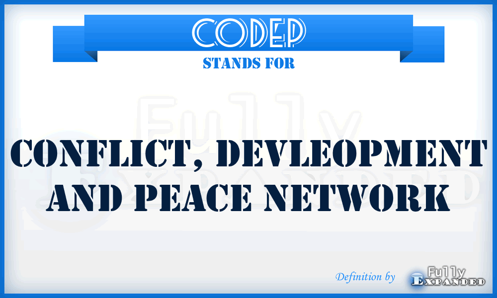 CODEP - Conflict, Devleopment and Peace Network