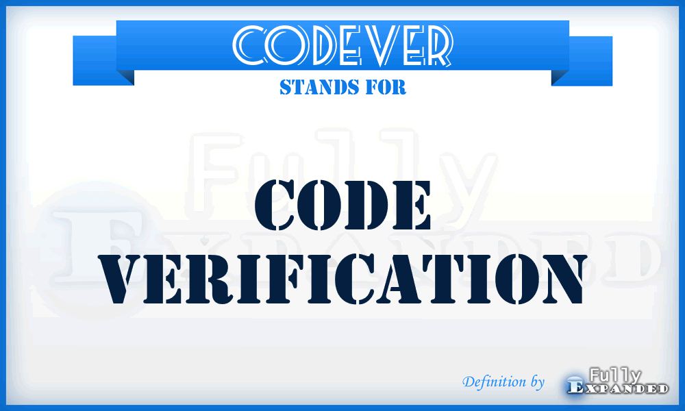 CODEVER - code verification