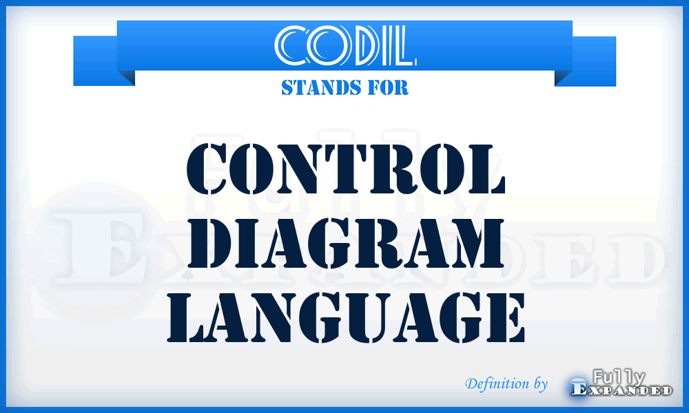 CODIL - control diagram language