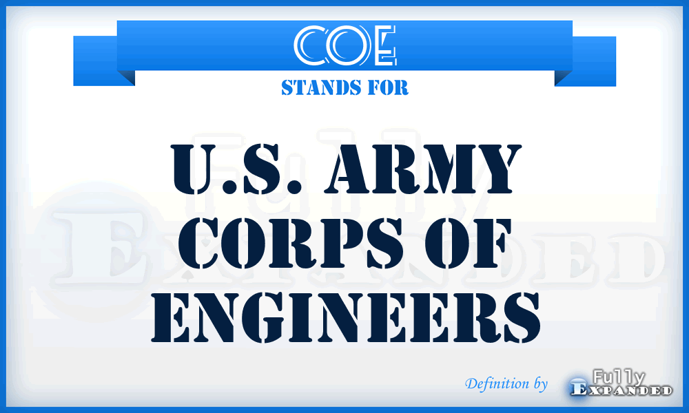 COE - U.S. Army Corps of Engineers