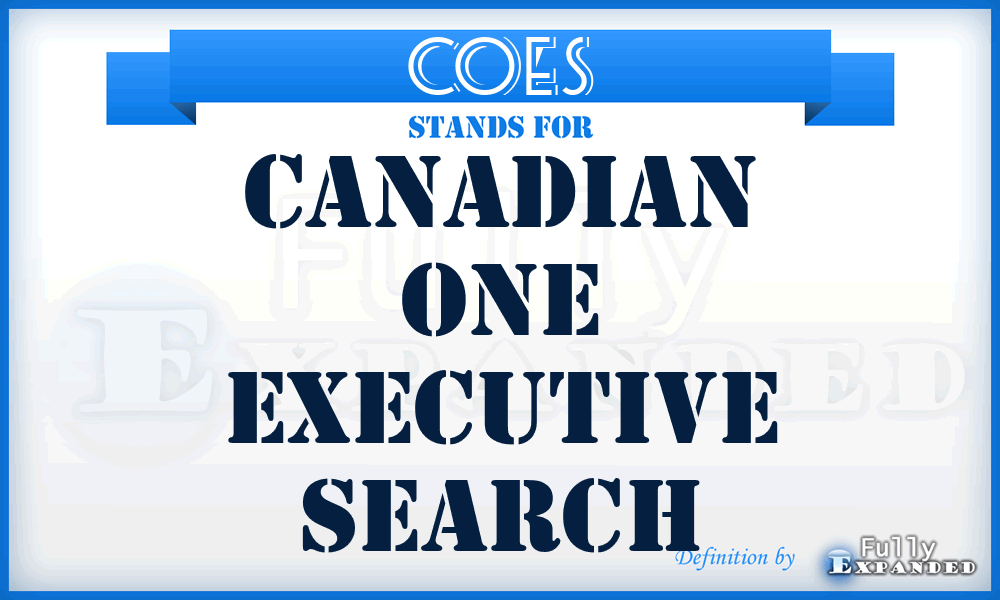 COES - Canadian One Executive Search