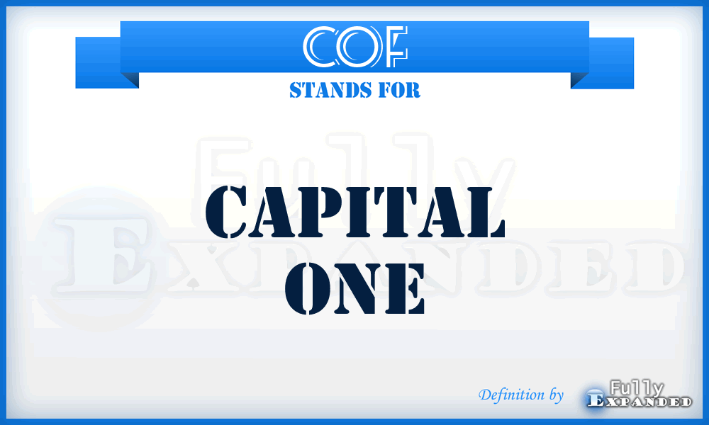 COF - Capital One