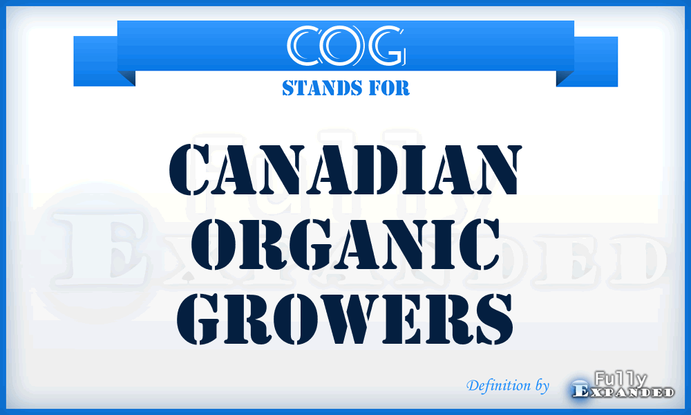 COG - Canadian Organic Growers