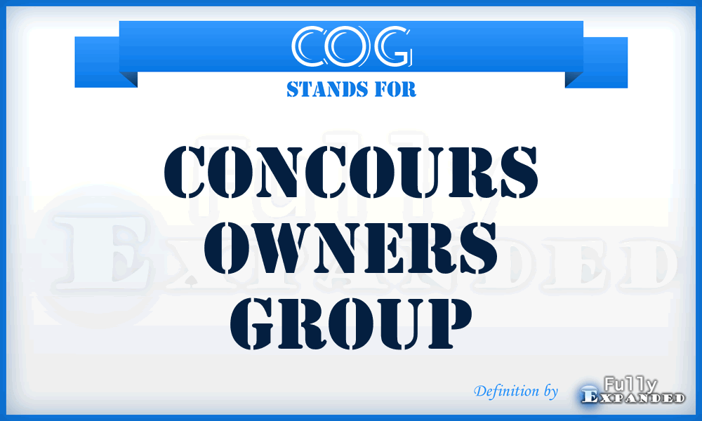 COG - Concours Owners Group