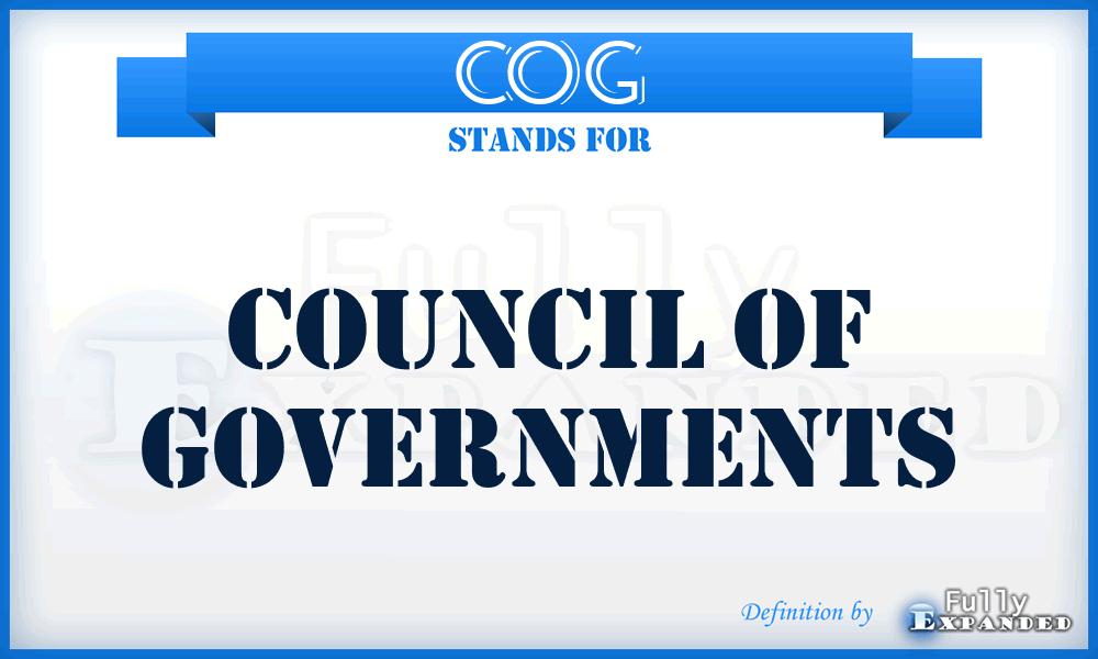 COG - Council Of Governments