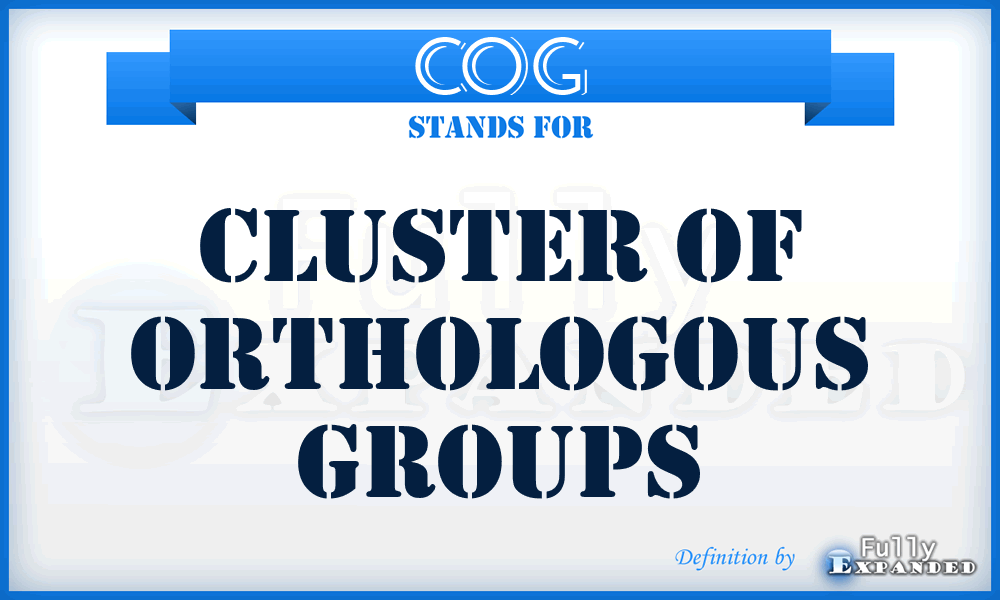 COG - Cluster Of Orthologous Groups