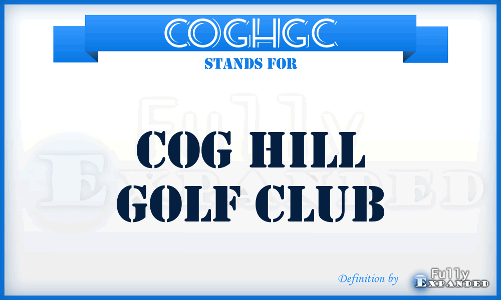 COGHGC - COG Hill Golf Club