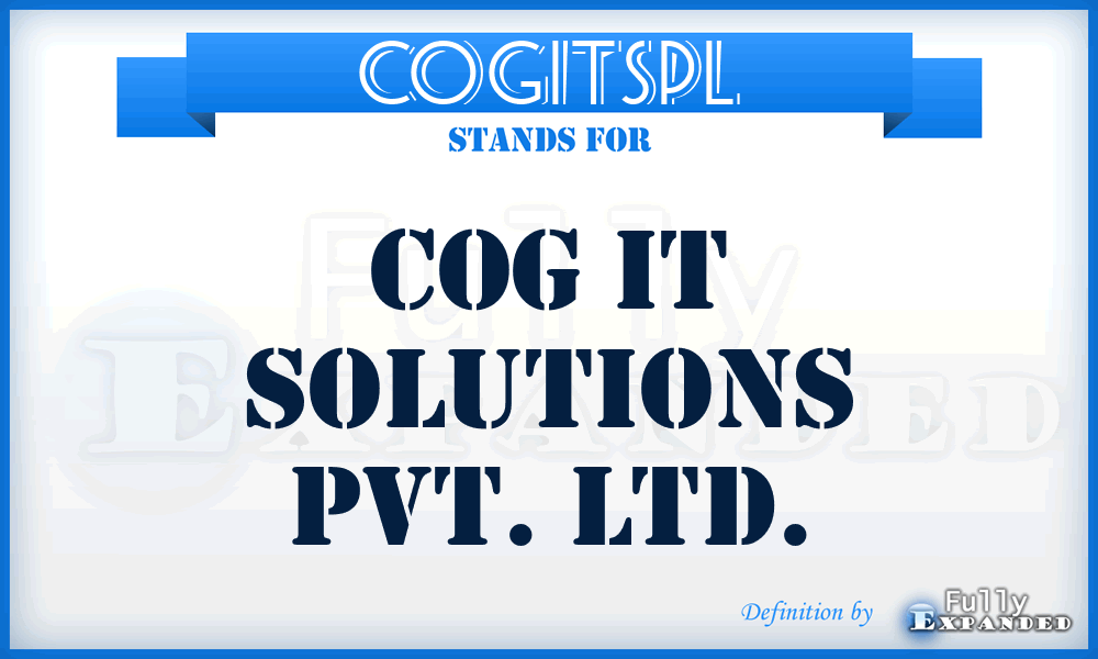 COGITSPL - COG IT Solutions Pvt. Ltd.
