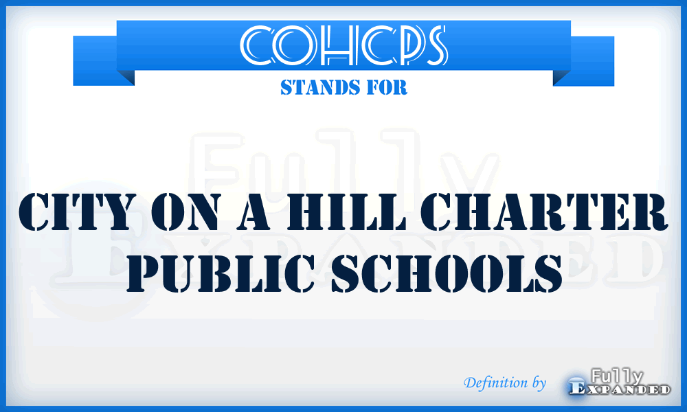 COHCPS - City On a Hill Charter Public Schools