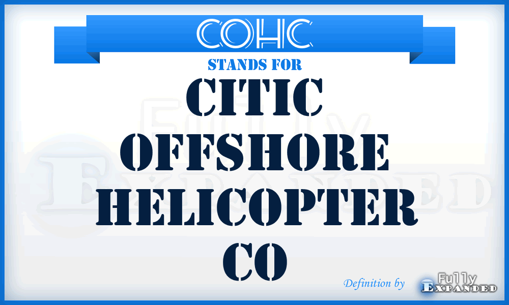 COHC - Citic Offshore Helicopter Co